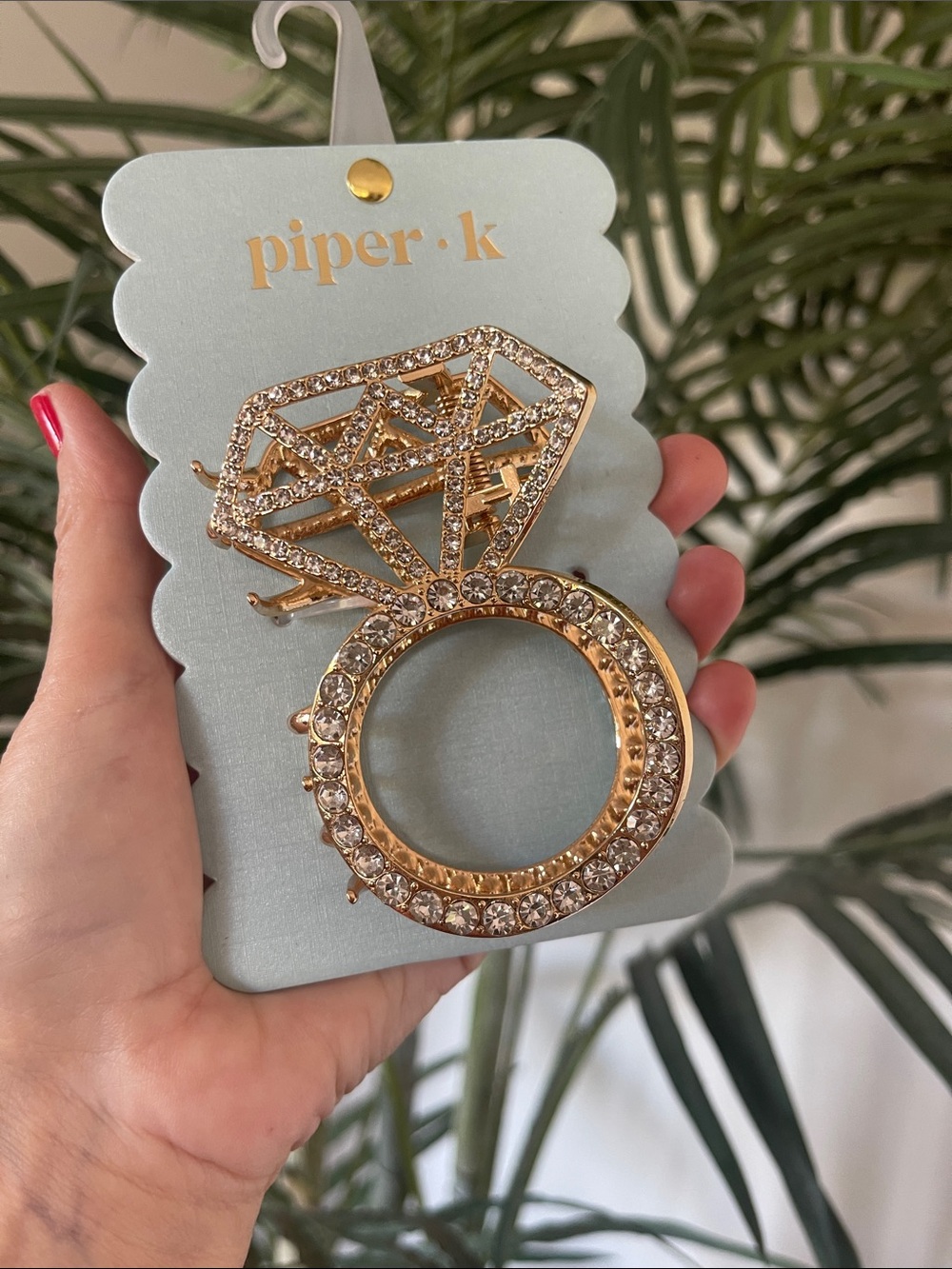 DIAMOND RING HAIR CLIP